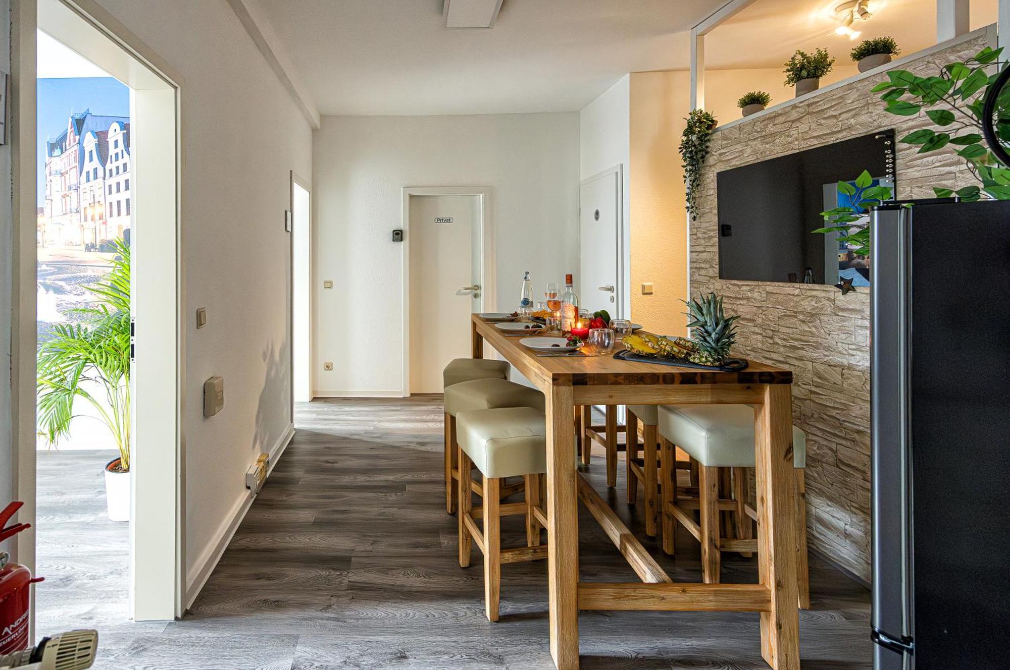 Luxus City Apartment Sauna Balkon Kueche Zentral Rostock Exteriér fotografie