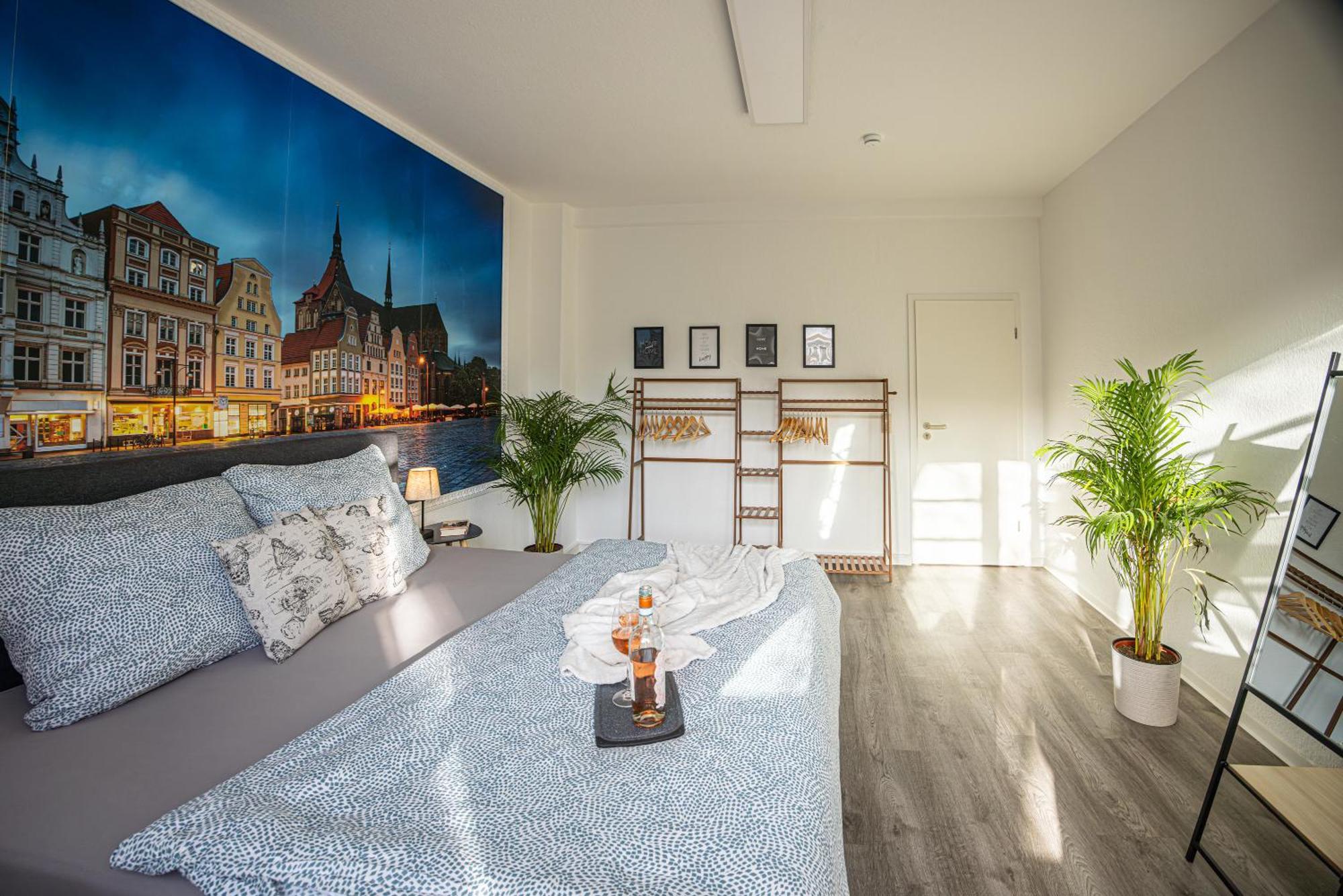 Luxus City Apartment Sauna Balkon Kueche Zentral Rostock Exteriér fotografie