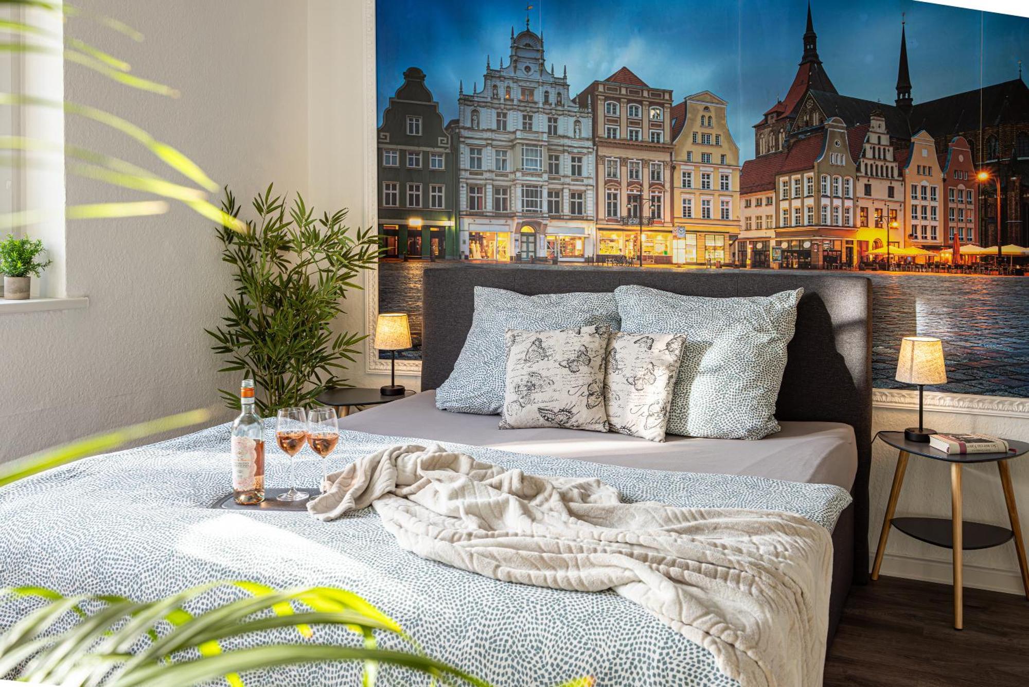 Luxus City Apartment Sauna Balkon Kueche Zentral Rostock Exteriér fotografie