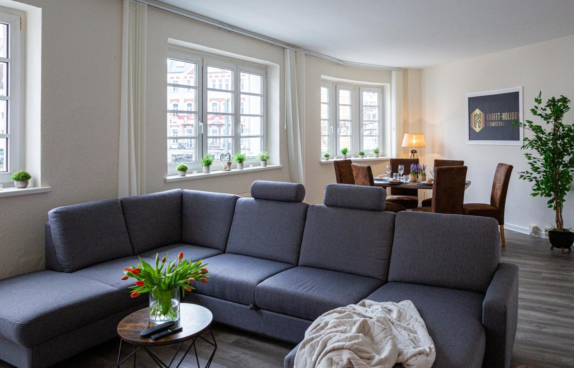 Luxus City Apartment Sauna Balkon Kueche Zentral Rostock Exteriér fotografie