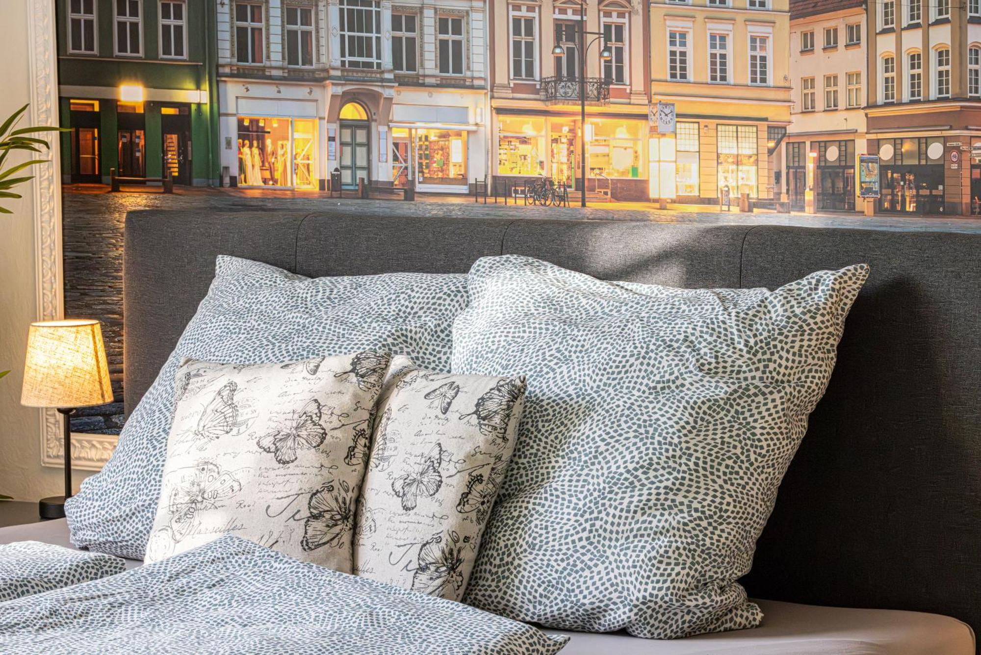 Luxus City Apartment Sauna Balkon Kueche Zentral Rostock Exteriér fotografie